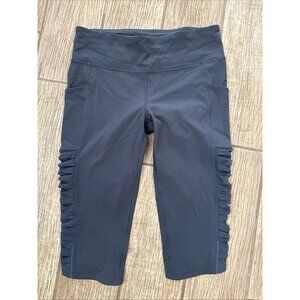Lululemon Leggings Womens 10 Sharp Turns Crop 17" Grey Yoga Run Workout Gym